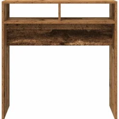 vidaXL Mesas-Mesa consola madera de ingeniería envejecida 78x30x80 cm