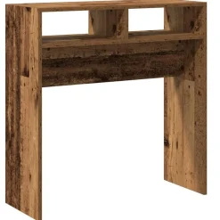 vidaXL Mesas-Mesa consola madera de ingeniería envejecida 78x30x80 cm