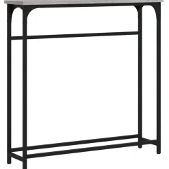 vidaXL Mesa consola madera de ingeniería 75x19,5x75 cm Gris sonoma Outlet