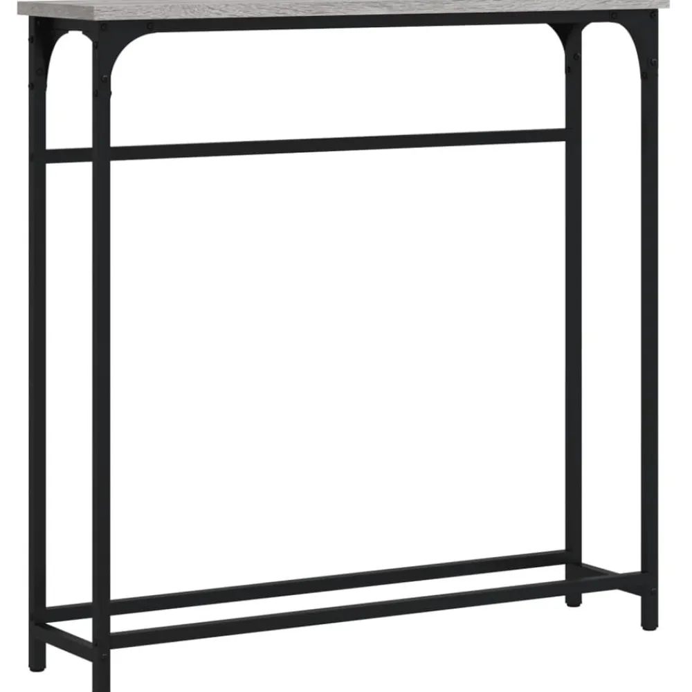 vidaXL Mesa consola madera de ingeniería 75x19,5x75 cm Gris sonoma Outlet