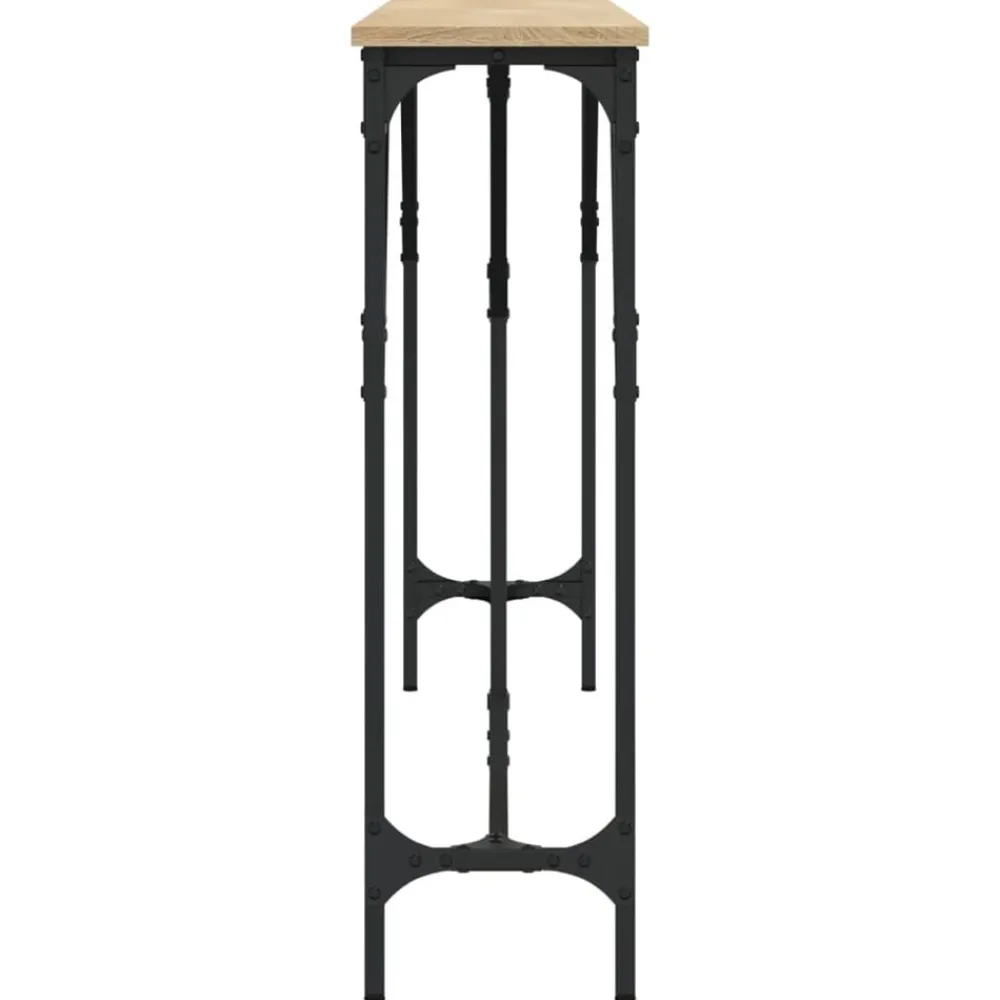 vidaXL Mesas-Mesa consola madera de ingeniería 180x23x75 cm