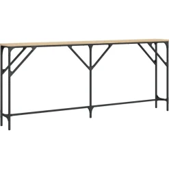 vidaXL Mesas-Mesa consola madera de ingeniería 180x23x75 cm