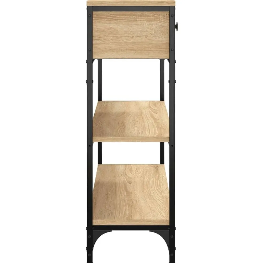 vidaXL Mesa consola madera de ingeniería 72,5x25x75 cm Roble Sonoma Discount
