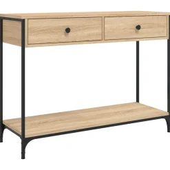 vidaXL Mesa consola madera de ingeniería 100x34,5x75 cm Roble Sonoma Sale