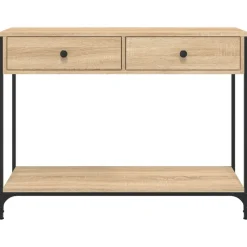 vidaXL Mesa consola madera de ingeniería 100x34,5x75 cm Roble Sonoma Sale