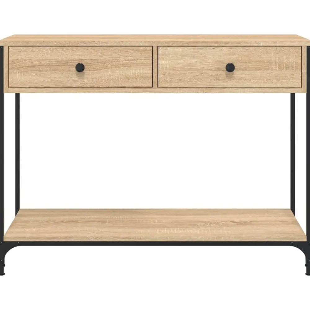 vidaXL Mesa consola madera de ingeniería 100x34,5x75 cm Roble Sonoma Sale