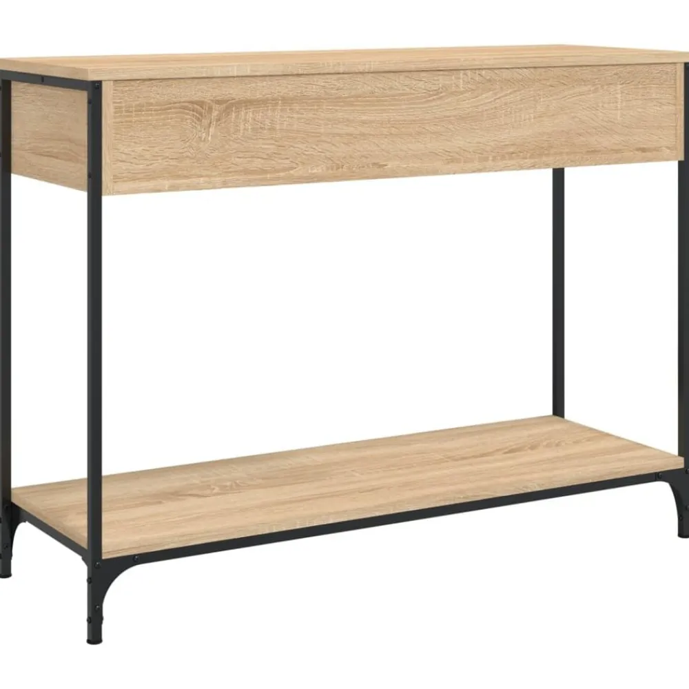 vidaXL Mesa consola madera de ingeniería 100x34,5x75 cm Roble Sonoma Sale