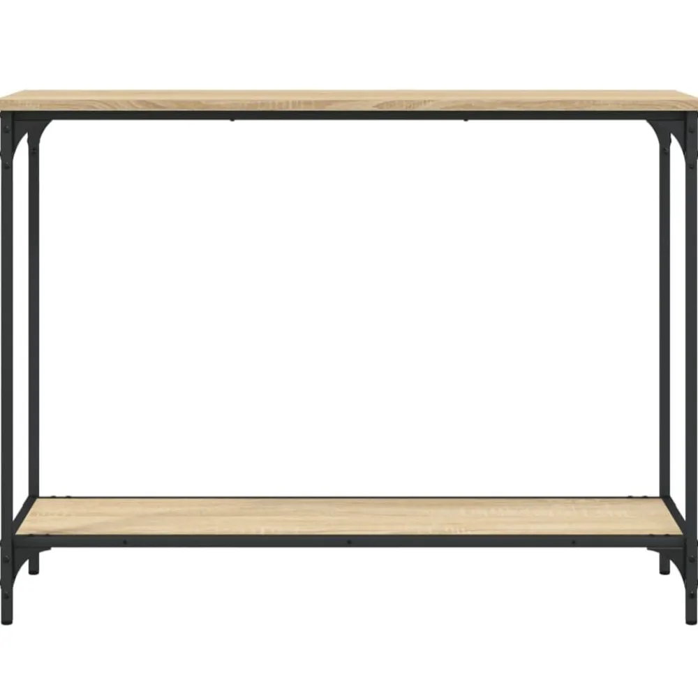 vidaXL Mesas-Mesa consola madera de ingeniería 101x30,5x75 cm