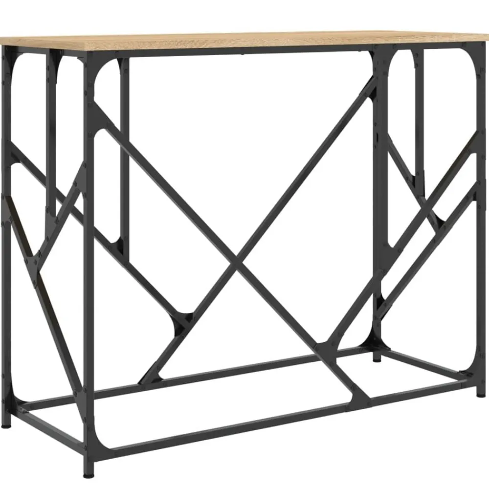 vidaXL Mesa consola madera de ingeniería 100x40x80 cm Roble Sonoma Sale