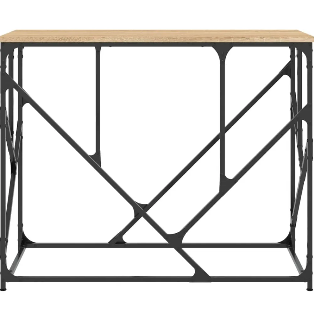 vidaXL Mesa consola madera de ingeniería 100x40x80 cm Roble Sonoma Sale