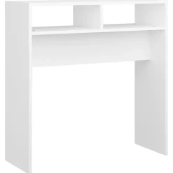 vidaXL Mesa consola madera de ingeniería 78x30x80 cm Blanco Outlet