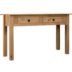 vidaXL Mesa consola madera maciza pino Panamá Range 110x40x72 cm Marrón New