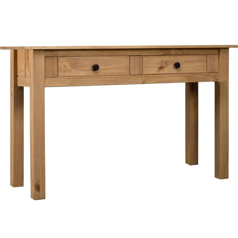 vidaXL Mesa consola madera maciza pino Panamá Range 110x40x72 cm Marrón New