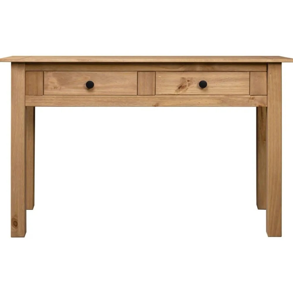 vidaXL Mesa consola madera maciza pino Panamá Range 110x40x72 cm Marrón New