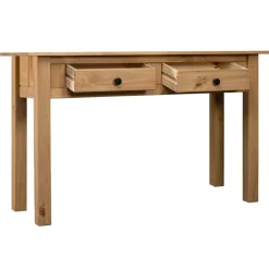 vidaXL Mesa consola madera maciza pino Panamá Range 110x40x72 cm Marrón New