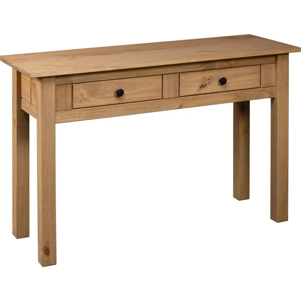 vidaXL Mesa consola madera maciza pino Panamá Range 110x40x72 cm Marrón New