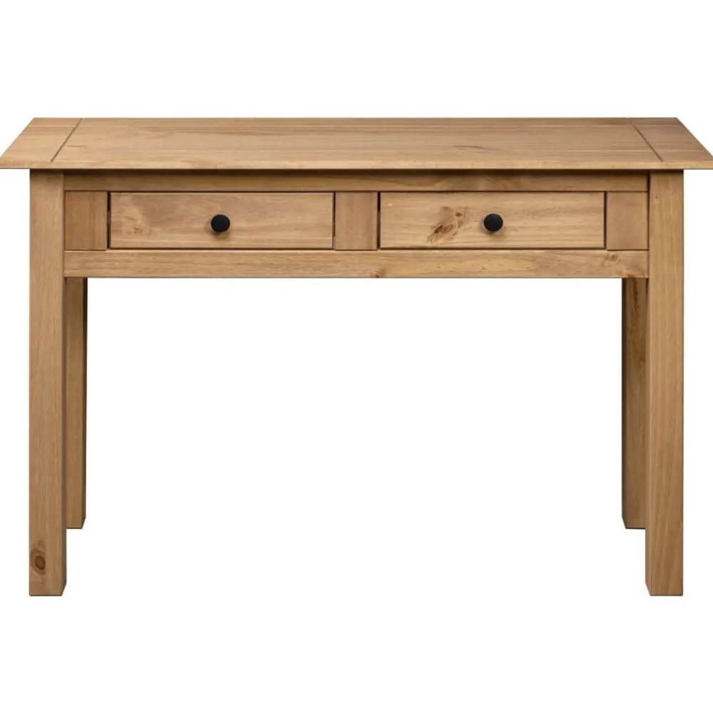 vidaXL Mesa consola madera maciza pino Panamá Range 110x40x72 cm Marrón New