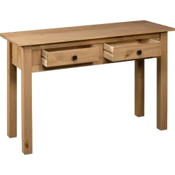 vidaXL Mesa consola madera maciza pino Panamá Range 110x40x72 cm Marrón New