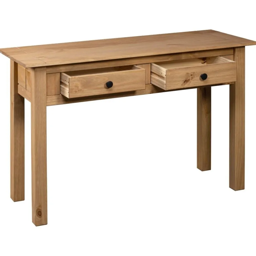 vidaXL Mesa consola madera maciza pino Panamá Range 110x40x72 cm Marrón New