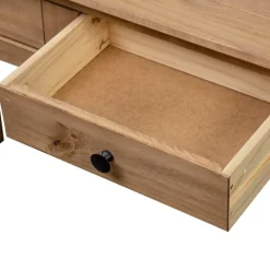 vidaXL Mesa consola madera maciza pino Panamá Range 110x40x72 cm Marrón New