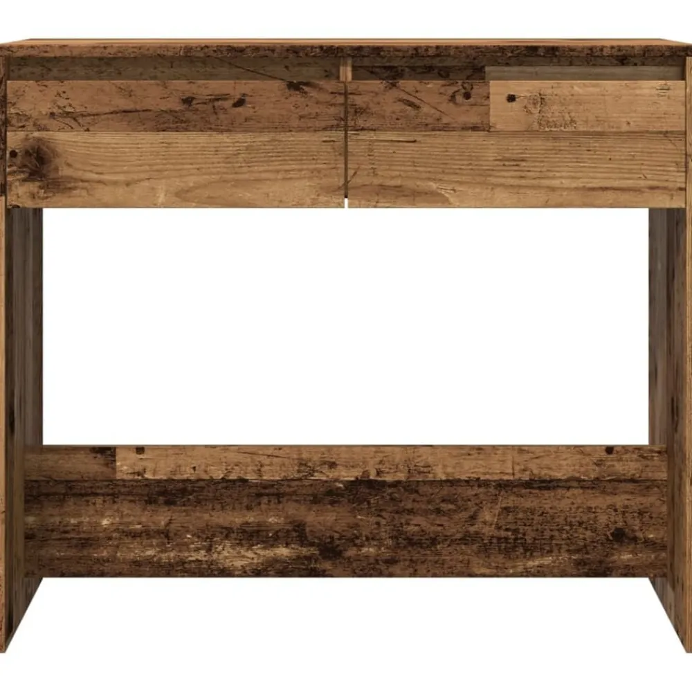 vidaXL Mesa consola madera ingeniería madera envejecida 89x41x76,5 cm Madera antigua Sale