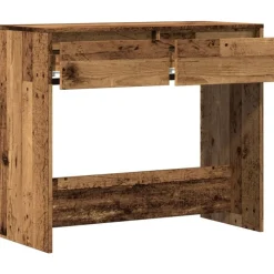 vidaXL Mesa consola madera ingeniería madera envejecida 89x41x76,5 cm Madera antigua Sale