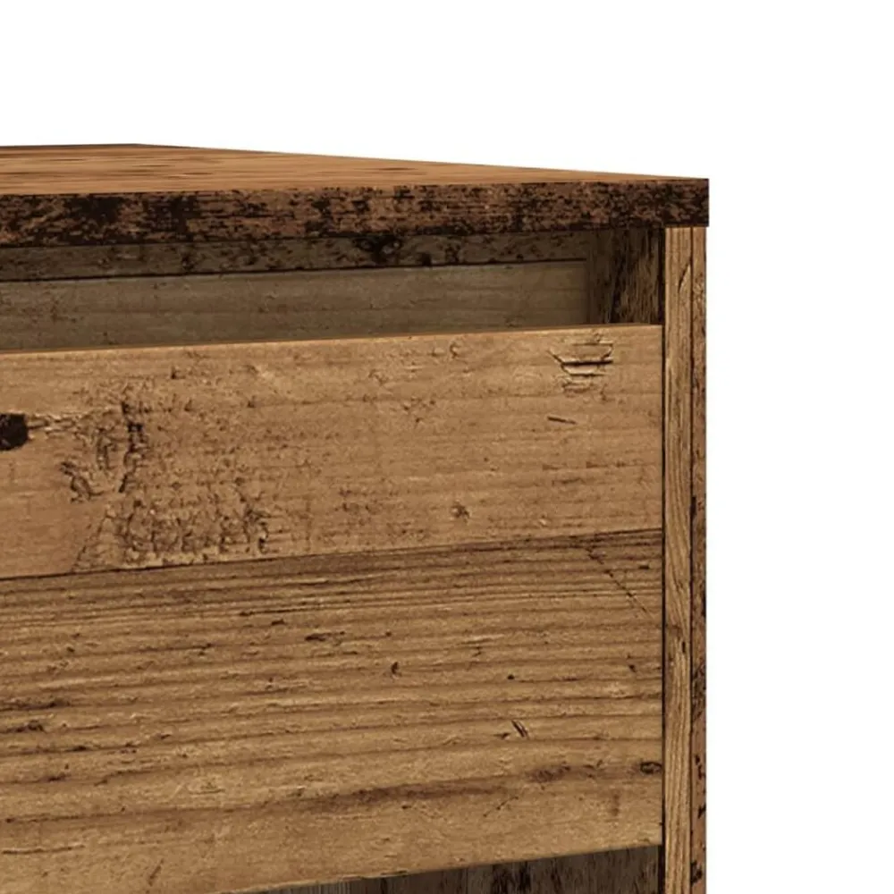 vidaXL Mesa consola madera ingeniería madera envejecida 89x41x76,5 cm Madera antigua Sale
