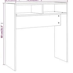 vidaXL Mesas-Mesa consola madera contrachapada 78x30x80 cm