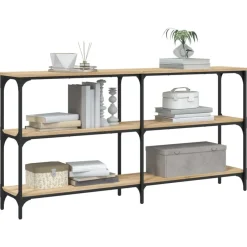 vidaXL Mesas-Mesa consola madera de ingeniería 150x29x75 cm