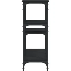 vidaXL Mesa consola madera de ingeniería negra 102x29x75 cm Negro Sale