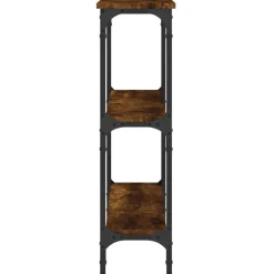 vidaXL Mesa consola madera de ingeniería 100x22,5x75 cm Roble ahumado Best