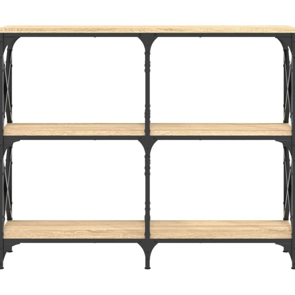 vidaXL Mesas-Mesa consola madera de ingeniería 100x28x80,5 cm