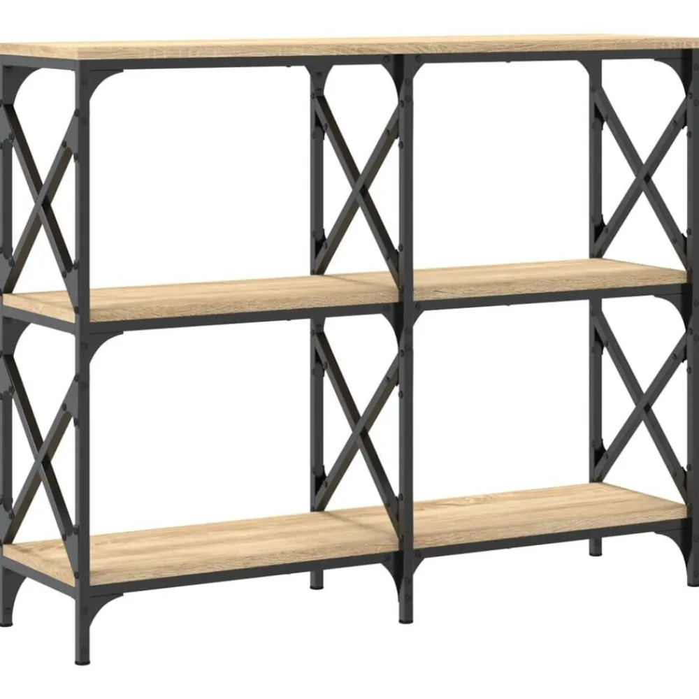 vidaXL Mesas-Mesa consola madera de ingeniería 100x28x80,5 cm