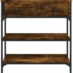 vidaXL Mesas-Mesa consola madera de ingeniería 72,5x25x75 cm
