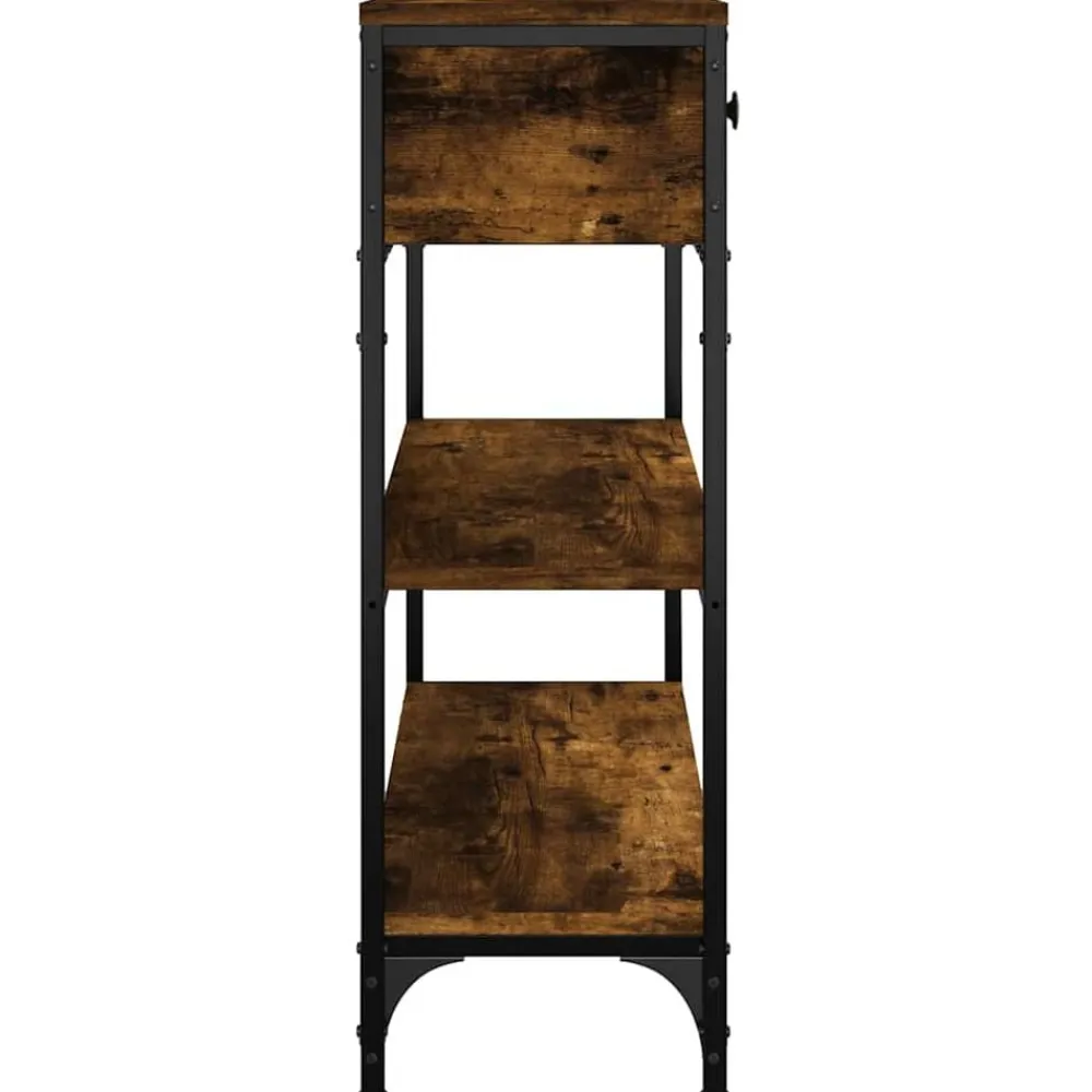 vidaXL Mesas-Mesa consola madera de ingeniería 72,5x25x75 cm