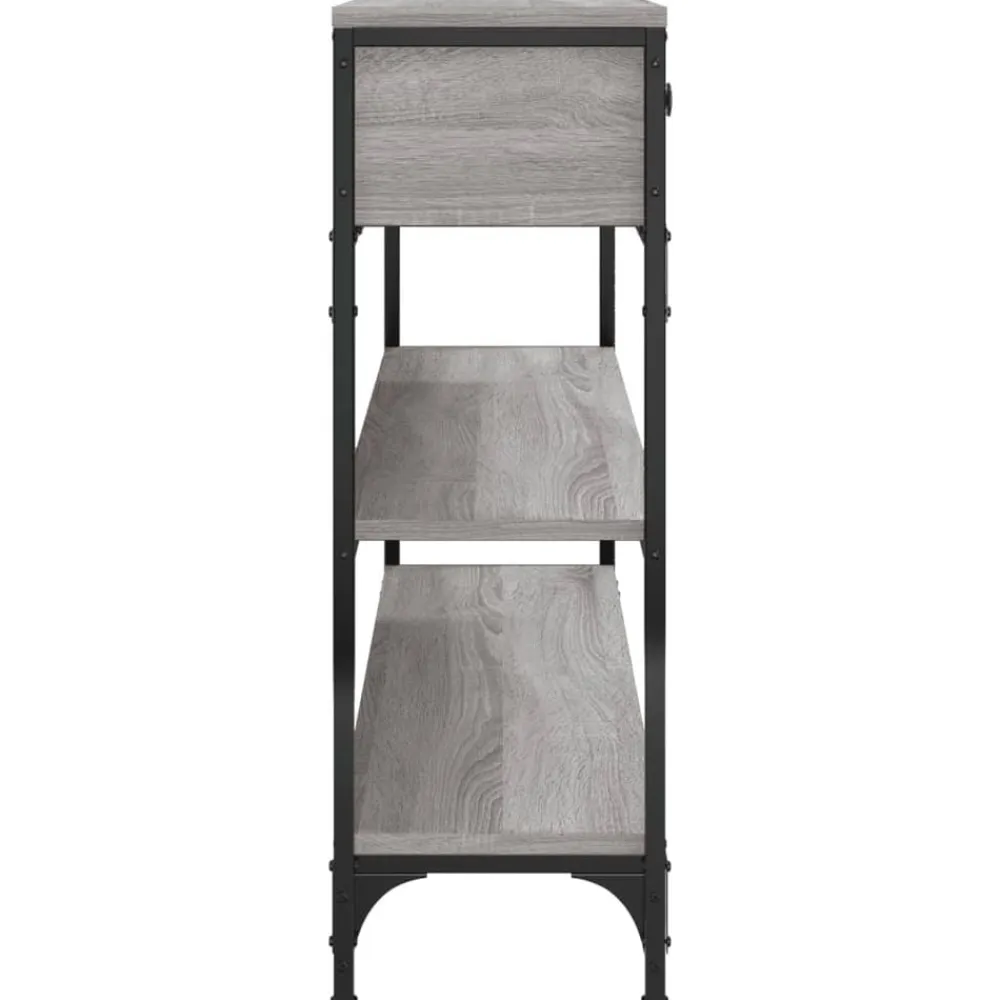vidaXL Mesa consola madera de ingeniería 100x25x75 cm Gris sonoma Hot