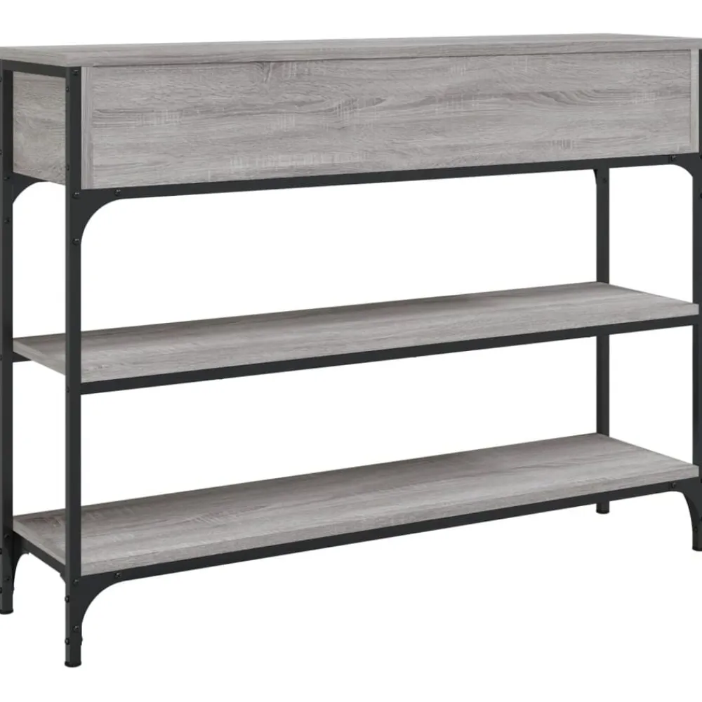 vidaXL Mesa consola madera de ingeniería 100x25x75 cm Gris sonoma Hot