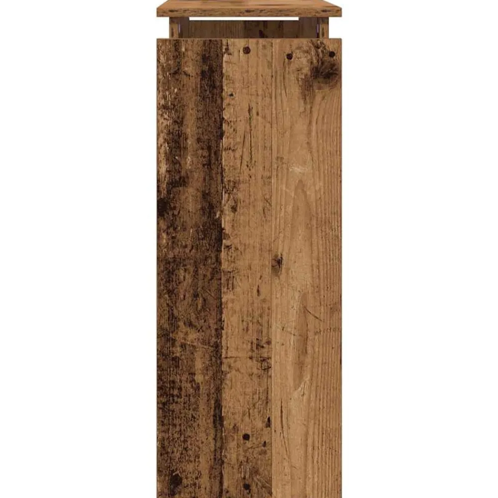 vidaXL Mesas-Mesa consola madera de ingeniería envejecida 80x30x80 cm