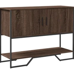 vidaXL Mesas-Mesa consola madera de ingeniería marrón roble 100x35x74,5 cm