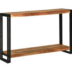 vidaXL Mesa Consola Marrón 120 x 33 x 75 cm Madera de Acacia Sólida Clearance