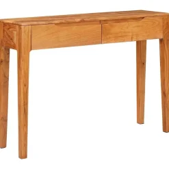 vidaXL Mesas-Mesa Consola Marrón 110 x 30 x 80 cm Madera de Acacia Sólida