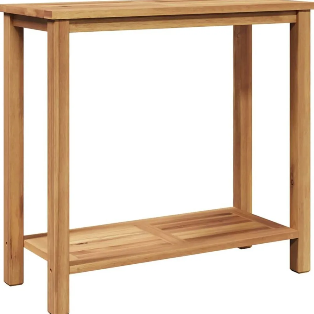 vidaXL Mesa Consola Marrón 85 x 35 x 75 cm Madera de teca maciza Discount