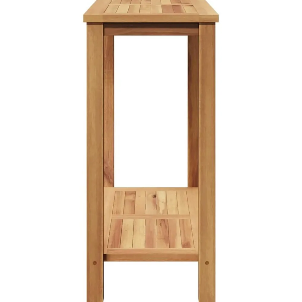 vidaXL Mesa Consola Marrón 85 x 35 x 75 cm Madera de teca maciza Discount