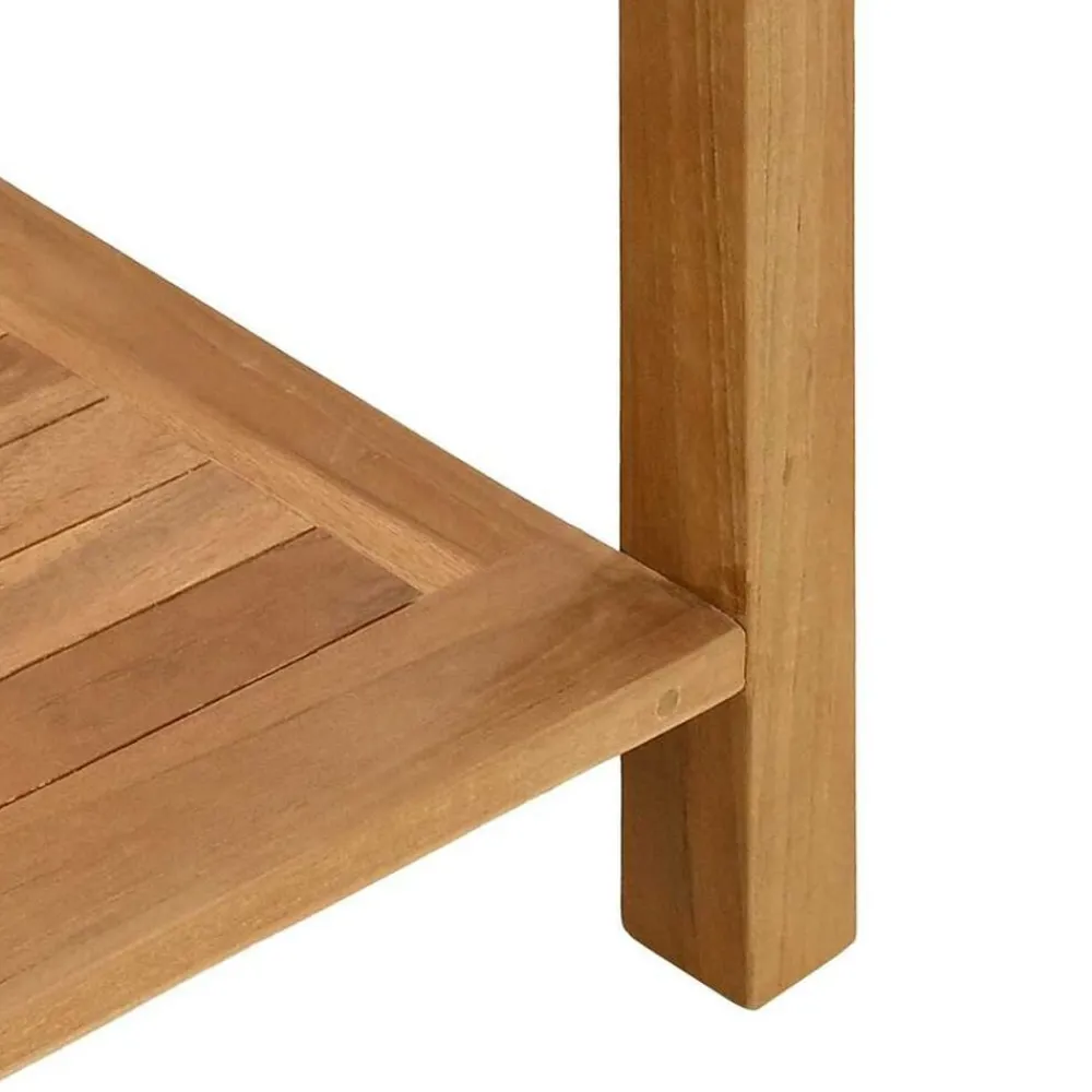vidaXL Mesa Consola Marrón 85 x 35 x 75 cm Madera de teca maciza Discount