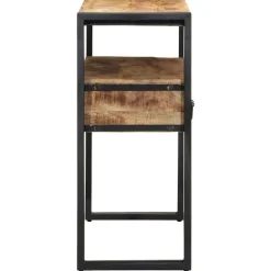 vidaXL Mesas-Mesa Consola Marrón 90 x 33 x 75 cm Madera de mango maciza