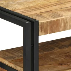 vidaXL Mesas-Mesa Consola Marrón 90 x 33 x 75 cm Madera de mango maciza