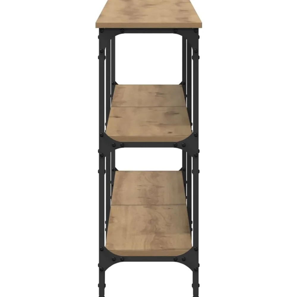 vidaXL Mesa Consola 200 x 29 x 75 cm Roble artisan Clearance