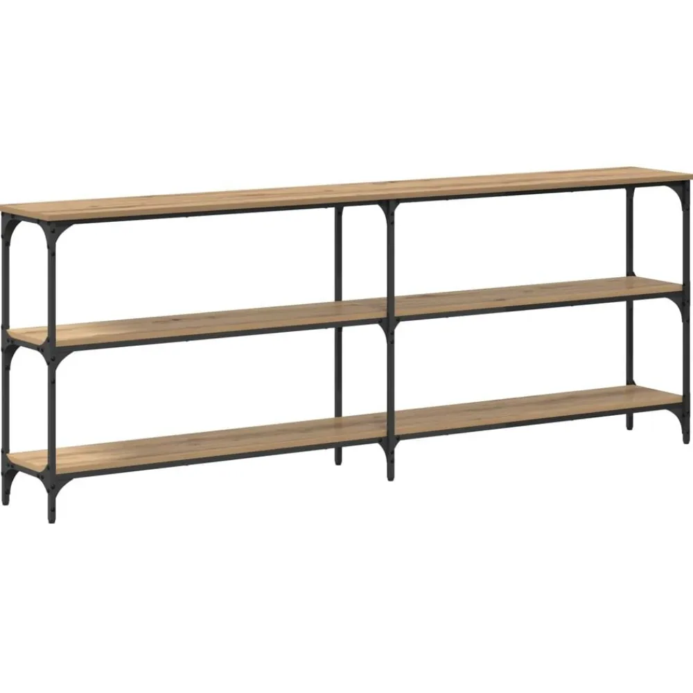 vidaXL Mesa Consola 200 x 29 x 75 cm Roble artisan Clearance