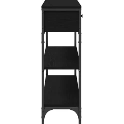 vidaXL Mesa Consola 100 x 25 x 75 cm Madera de ingeniería Roble negro