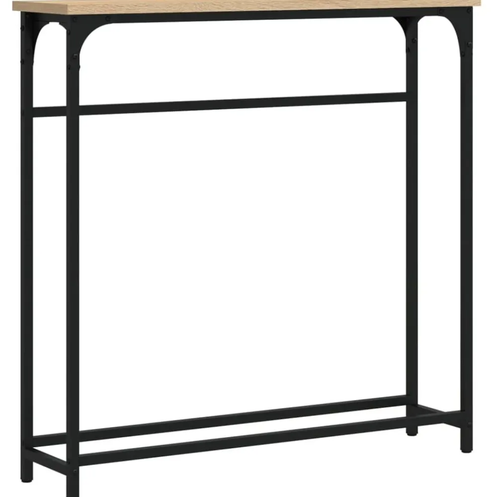 vidaXL Mesas-Mesa consola 75x19,5x75 cm madera de ingeniería